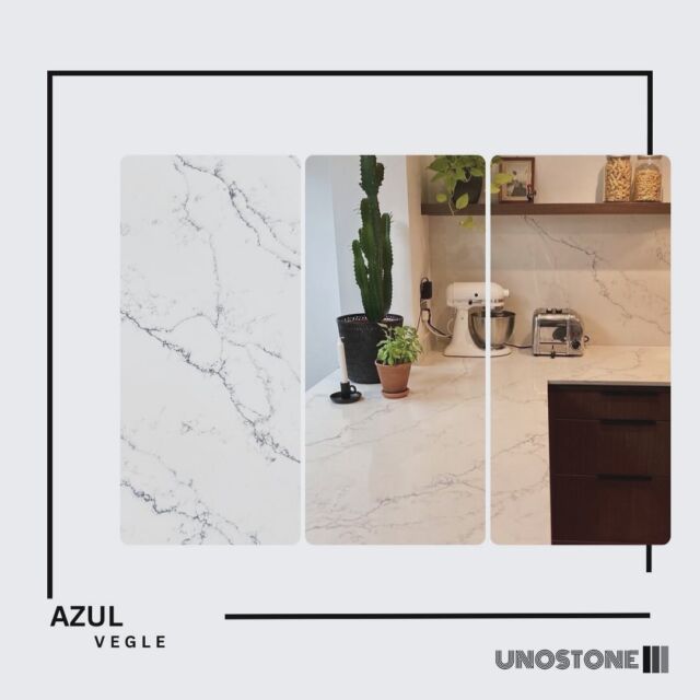 Add some flair to your space with Azul Vegle quartz, a surface that blends natural beauty and engineered durability. 😍